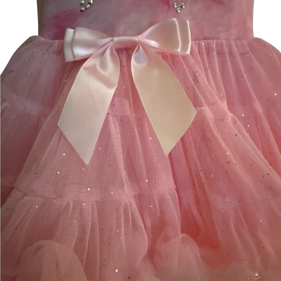 Popatu Pink Butterfly Rhinestone Tutu Dress – Toddler Girls Size Small - Picture 3 of 10